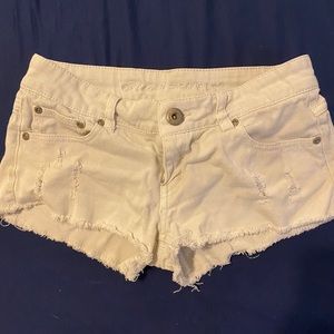 White Jean Shorts